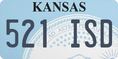 KS license plate 521ISD