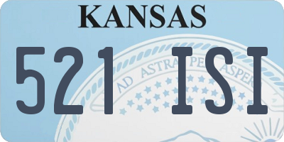 KS license plate 521ISI
