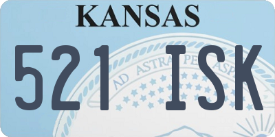 KS license plate 521ISK