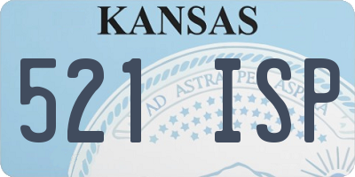 KS license plate 521ISP