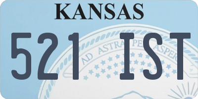 KS license plate 521IST