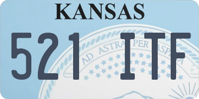 KS license plate 521ITF
