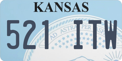 KS license plate 521ITW