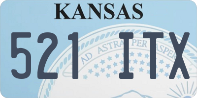 KS license plate 521ITX