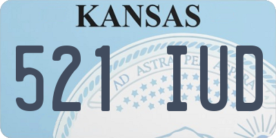 KS license plate 521IUD
