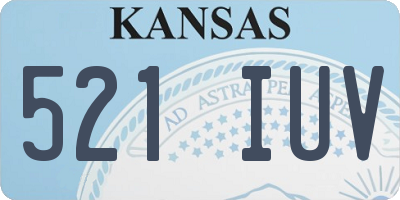 KS license plate 521IUV