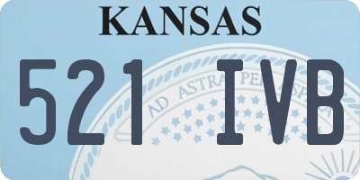 KS license plate 521IVB