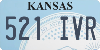 KS license plate 521IVR