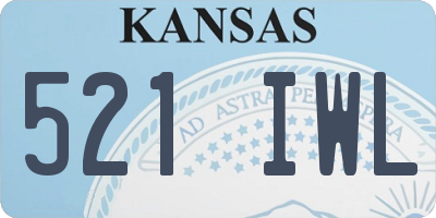 KS license plate 521IWL