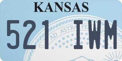 KS license plate 521IWM