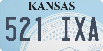 KS license plate 521IXA