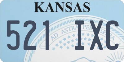 KS license plate 521IXC