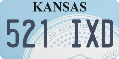 KS license plate 521IXD