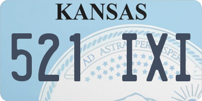 KS license plate 521IXI