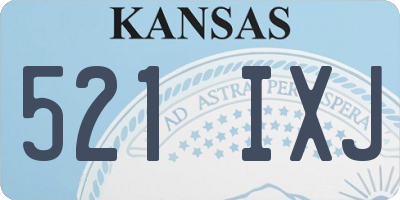 KS license plate 521IXJ