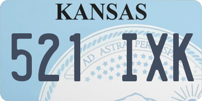 KS license plate 521IXK