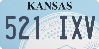 KS license plate 521IXV