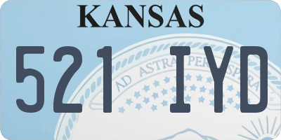 KS license plate 521IYD