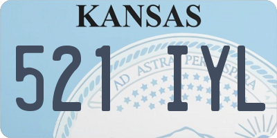 KS license plate 521IYL
