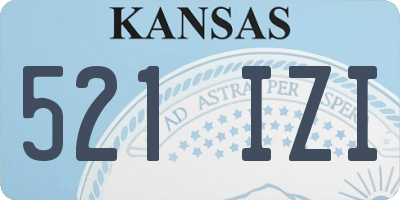KS license plate 521IZI