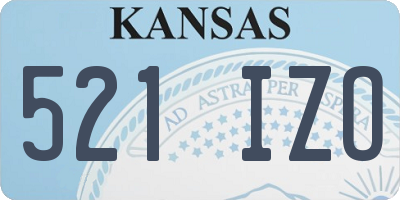 KS license plate 521IZO