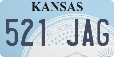 KS license plate 521JAG