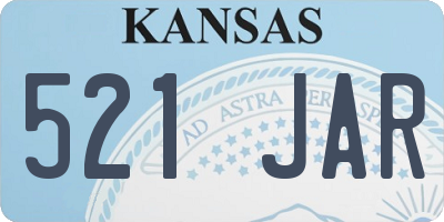 KS license plate 521JAR