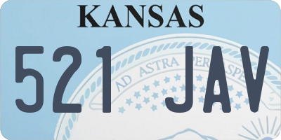 KS license plate 521JAV