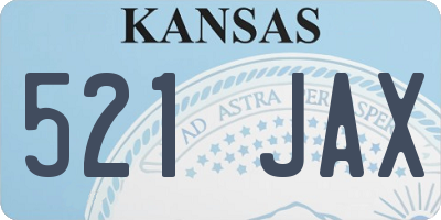 KS license plate 521JAX