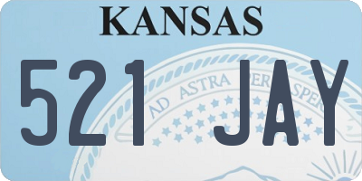 KS license plate 521JAY
