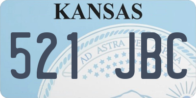 KS license plate 521JBC