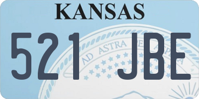 KS license plate 521JBE