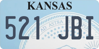 KS license plate 521JBI