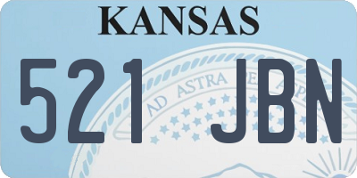 KS license plate 521JBN