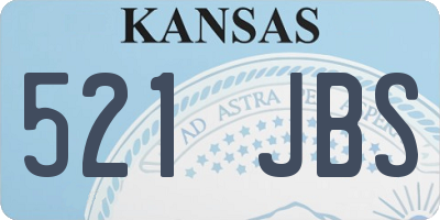 KS license plate 521JBS