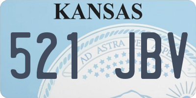 KS license plate 521JBV