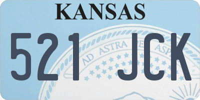 KS license plate 521JCK