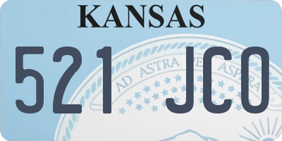 KS license plate 521JCO