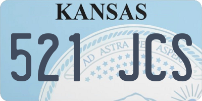 KS license plate 521JCS