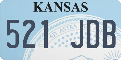 KS license plate 521JDB