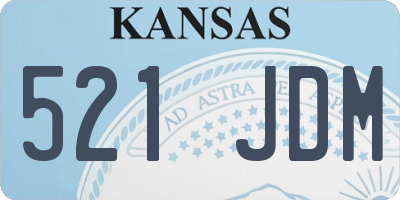 KS license plate 521JDM