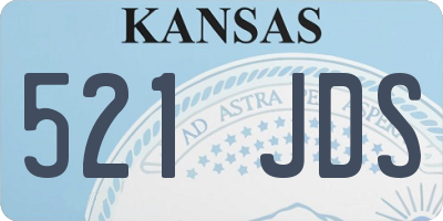 KS license plate 521JDS