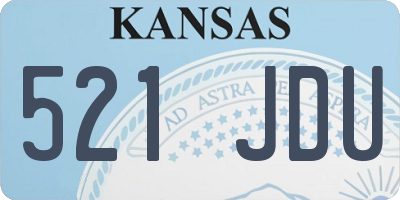 KS license plate 521JDU