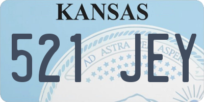 KS license plate 521JEY