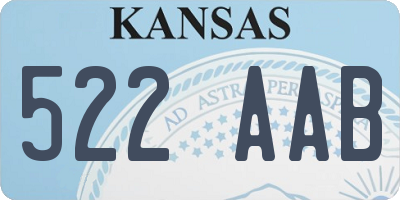 KS license plate 522AAB