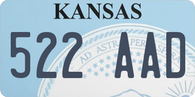 KS license plate 522AAD