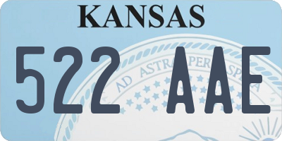 KS license plate 522AAE