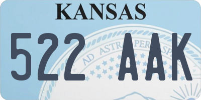 KS license plate 522AAK