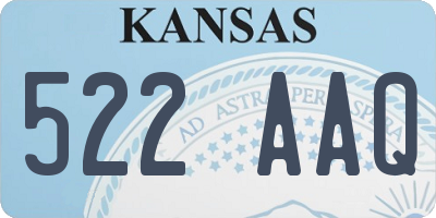 KS license plate 522AAQ