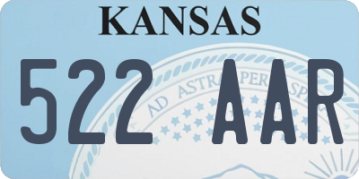 KS license plate 522AAR